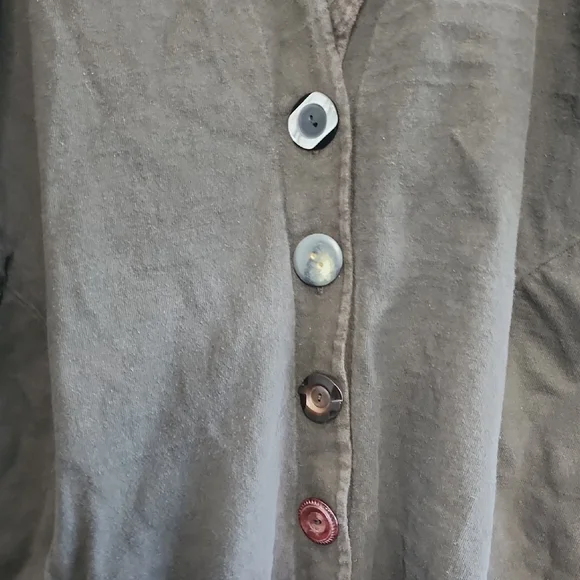 Blue Fish Brown Coat with Decorative Hem - Picture 6 of 12